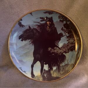 ‘Spirit of the Night’ Native American Plate from Franklin Mint Collection